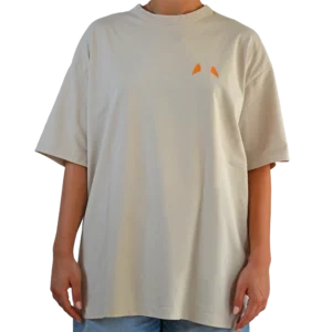 Μπεζ λούπυ T-shirt με σχέδιο μεγάλη αλεπού - Φαρδιά Γραμμή | λούπυ