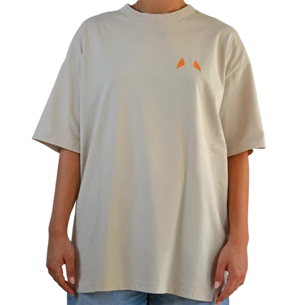 Μπεζ λούπυ T-shirt με σχέδιο μεγάλη αλεπού – Φαρδιά Γραμμή | λούπυ