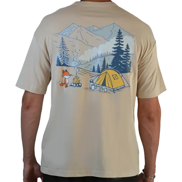 Μπεζ λούπυ T-shirt με σχέδιο μικρή αλεπού – Φαρδιά Γραμμή | λούπυ