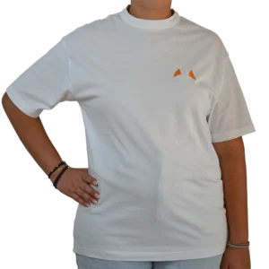 Λευκό λούπυ T-shirt με σχέδιο μεγάλη αλεπού - Φαρδιά Γραμμή | λούπυ