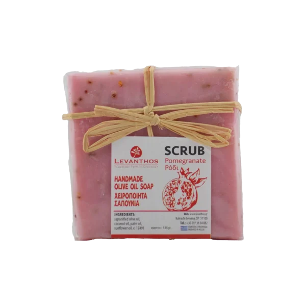Σαπούνι απολέπισης (Scrub) με ρόδι | Λεβανθός