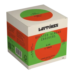 Κράκερς Αμυγδάλου με Ελιά & Ντομάτα - 150γρ. | Lavtoken