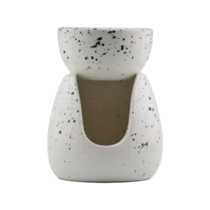 Αρωματιστής Melter Curves για Wax Melts και Αιθέρια Έλαια - Λευκός με μαύρες πιτσιλιές | λούπυ